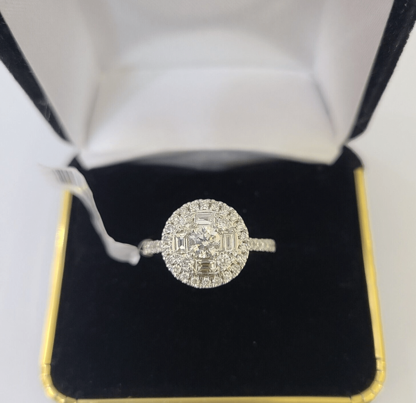 REAL 14k Rose Gold Diamond Ladies Ring Circular Shaped Women Engagement Wedding - GoldenlinQ